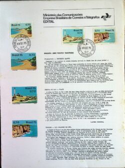 Edital 1975 22 Pontos Turisticos Farol Com Selo CPD SP