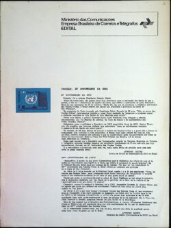 Edital 1975 24 Aniversario ONU Sem Selo