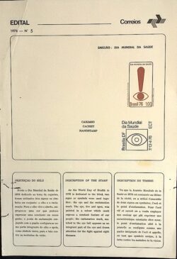 Edital 1976 05 Dia Mundial da Saúde Cego Olho Sem Selo