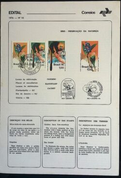 Edital 1976 10 Preservação Natureza Com Selo CPD SP