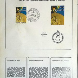 Edital 1976 18 Militar Atletismo Com Selo CPD Bauru