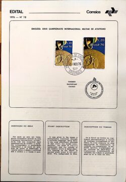 Edital 1976 18 Militar Atletismo Com Selo CPD SP