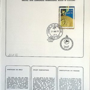 Edital 1976 18 Militar Atletismo Com Selo Sobreposto CPD Juiz de Fora
