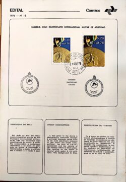 Edital 1976 18 Militar Atletismo Com Selo CPD e CBC RJ