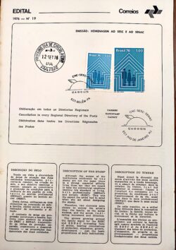 Edital 1976 19 SESC e SENAC Com Selo CPD e CBC PA Belém