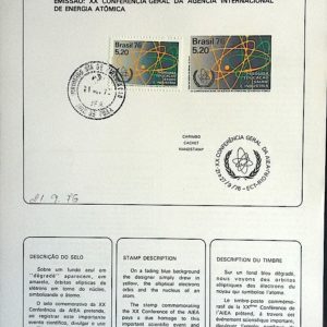 Edital 1976 21 Energia Atomica Com Selo CPD Juiz de Fora