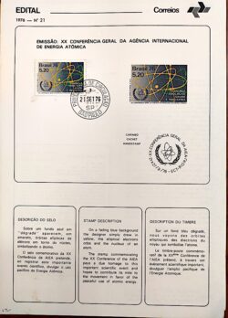 Edital 1976 21 Energia Atomica Com Selo CPD SP