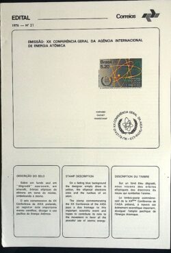 Edital 1976 21 Energia Atomica Sem Selo
