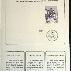 Edital 1976 24 Minas de Ouro Preto Sem Selo