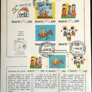 Edital 1976 25 Natal Religião Com Selo CPD Bauru