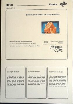 Edital 1976 28 Ação de Graças Sem Selo