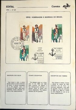 Edital 1976 29 Marinha do Brasil Militar Com Selo CBC e CPD RJ