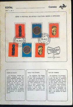 Edital 1977 01 Festival de Artes e Cultura Negra e Africana Com Selo CPD SP