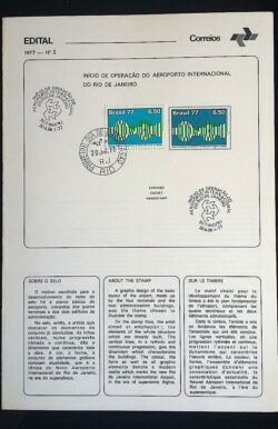 Edital 1977 02 Aeroporto Avião Com Selo CBC e CPD RJ