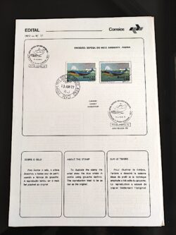 Edital 1977 11 Meio Ambiente Baleia Com Selo CBC e CPD RJ