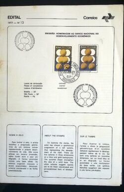 Edital 1977 13 Banco Desenvolvimento Economico Economia Com Selo CBC e CPD SP