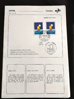 Edital 1977 18 Dia Selo Serviço Postal Com Selo CPD SP