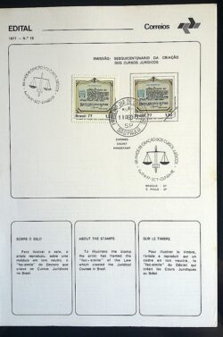 Edital 1977 19 Cursos Juridicos Direito Com Selo CBC e CPD SP