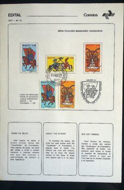 Edital 1977 21 Folclore Festa Cavalhada Com Selo CPD SP