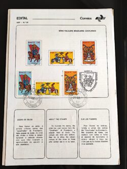 Edital 1977 21 Folclore Festa Cavalhada Com Selo CPD São Paulo