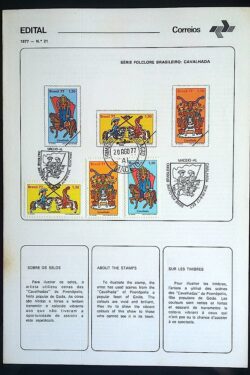 Edital 1977 21 Folclore Festa Cavalhada Com Selo CPD e CBC AL Maceió