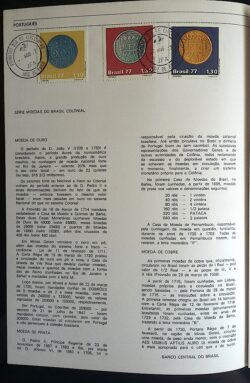Edital 1977 22 Moeda do Brasil Colonial Com Selo Interno CPD MG Juiz de Fora