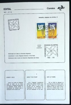Edital 1977 23 Semana Patria Com Selo CPD e CBC SP