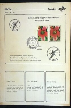 Edital 1977 24 Flora Meio Ambiente Com Selo CPD e CBC DF Brasília