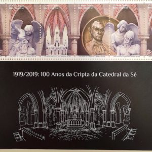 C 3840 Selo 100 Anos da Cripta da Catedral da Se 2019 Igreja Religiao Sao Paulo Com Vinheta