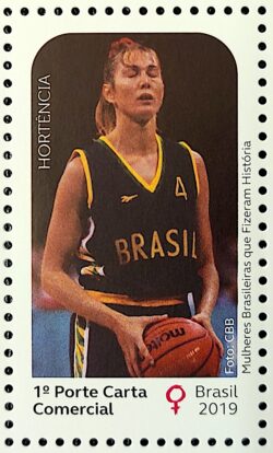 C 3834 Selo Mulheres Brasileiras Hortencia Basquete Esporte 2019