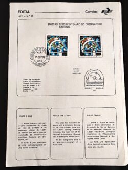 Edital 1977 26 Observatorio Nacional Pesquisa Com Selo CPD e CBC Uberaba