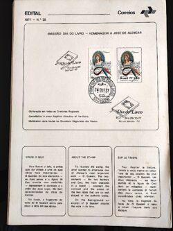 Edital 1977 28 Jose de Alencar Literatura Escritor Com Selo CPD e CBC SP