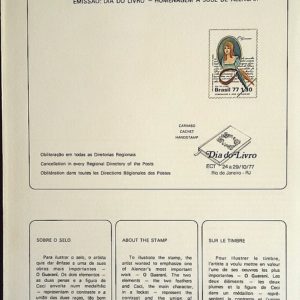 Edital 1977 28 Jose de Alencar Literatura Escritor Sem Selo