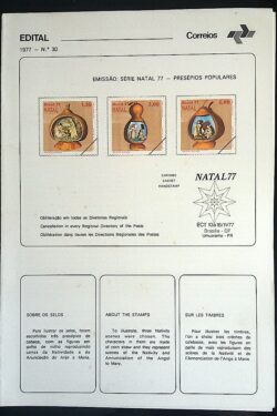 Edital 1977 30 Presepios Populares Religião Sem Selo