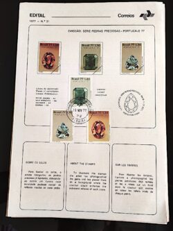 Edital 1977 31 Pedras Preciosas Economia Com Selo CPD PB