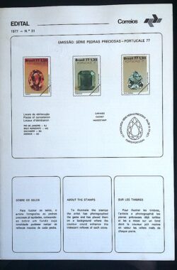 Edital 1977 31 Pedras Preciosas Economia Com Selo Interno CPD SP
