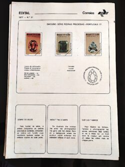 Edital 1977 31 Pedras Preciosas Economia Sem Selo