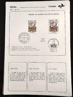 Edital 1977 32 Acao de Gracas Religião Com Selo CPD Ribeirão Preto