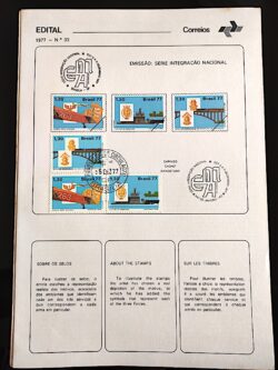 Edital 1977 33 Integracao Nacional Avião Com Selo CBC e CPD Brasília