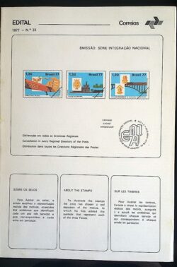 Edital 1977 33 Integracao Nacional Avião Sem Selo