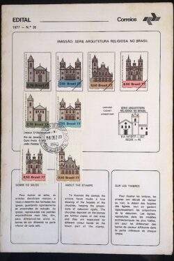 Edital 1977 35 Arquitetura Igreja Religiosa Com Selo CPD Ribeirão Preto