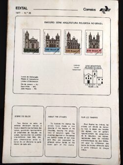 Edital 1977 35 Arquitetura Igreja Religiosa Com Selo Interno CPD SP