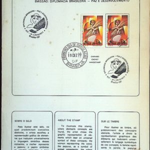 Edital 1977 36 Diplomacia Direito Paz e Desenvolvimento Com Selo CBC e CPD DF Brasília