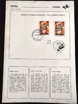Edital 1977 36 Diplomacia Direito Paz e Desenvolvimento Com Selo CPD SP