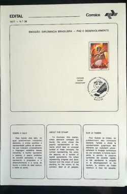 Edital 1977 36 Paz e Desenvolvimento Sem Selo