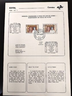 Edital 1978 01 Carlos Gomes Música Com Selo CBC e CPD RJ Rio