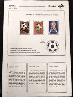 Edital 1978 02 Futebol Copa do Mundo Sem Selo