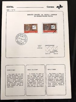 Edital 1978 03 Escola Administração Postal Educação Com Selo CPD Ribeirão Preto