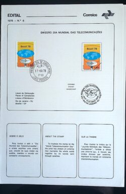 Edital 1978 06 Telecomunicações Comunicação Com Selo CPD PB João Pessoa