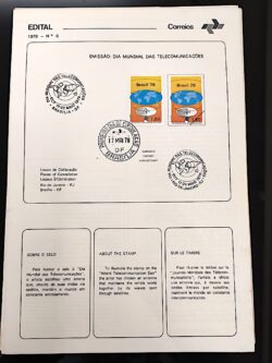 Edital 1978 06 Telecomunicacões Comunicação Com Selo CPD e CBC BSB